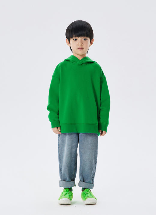 江南布衣童  22年秋款棉质连帽舒适套头卫衣  1M8411880 商品图11