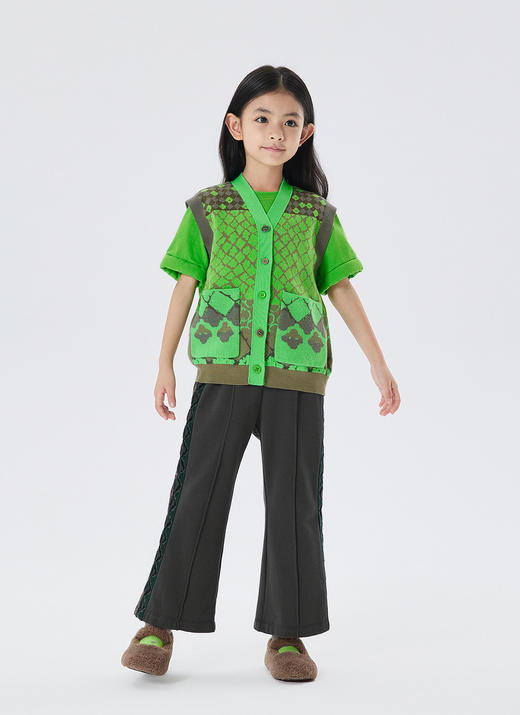 江南布衣童  22年秋款  宽松毛衫马甲  1M8311710 商品图7