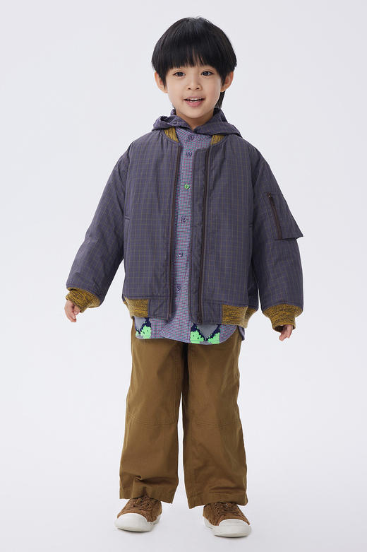 江南布衣童  22年秋款  宽松短款保暖短款棉服   1M8B12250 商品图0