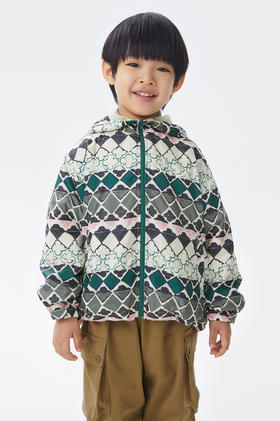 江南布衣童  22年秋款宽松连帽印花夹克  1M8612000