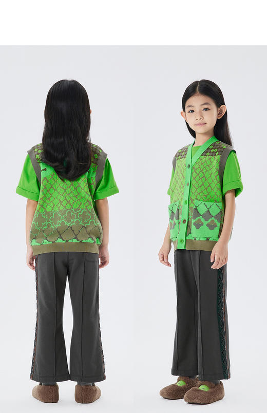 江南布衣童  22年秋款  宽松毛衫马甲  1M8311710 商品图6