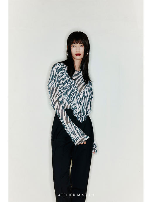 【折纸】天然绵羊毛纽扣设计两穿锥形纸袋裤/2200018A 商品图2