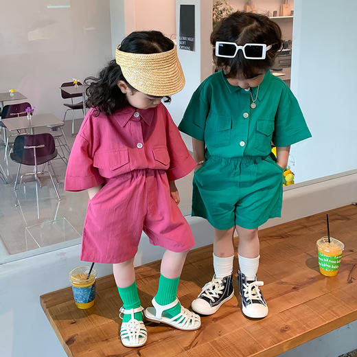 裁缝学苑TQ51 学院风童装纸样服装儿童衬衫+短裤子套装衣服打板图 商品图1