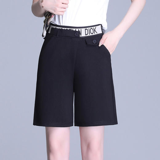 五分裤女直筒港味宽松高腰西装休闲中裤 MYX-D9141 商品图0