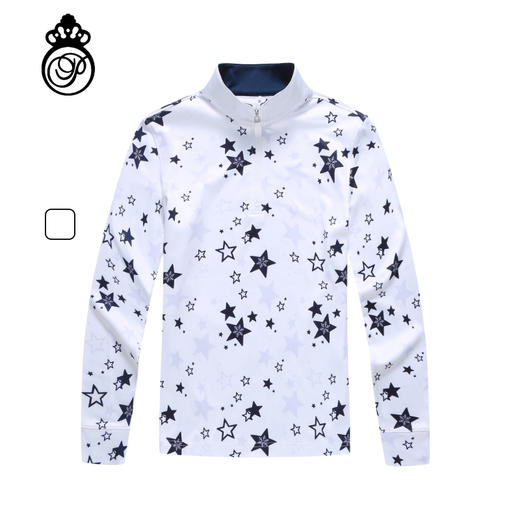 BLW-302A(PROSIMON高尔夫秋冬女款星星数码印花立领衫） 商品图0