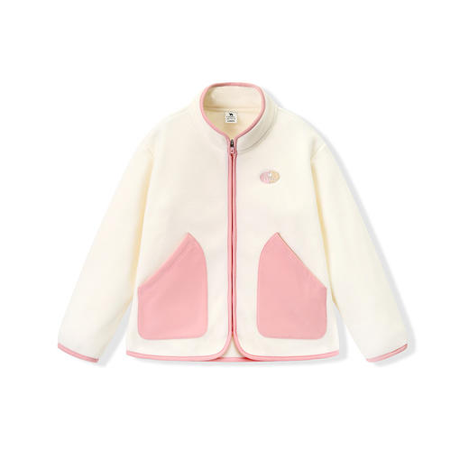 小骆驼儿童抓绒衣女童摇粒绒外套秋冬季新款加厚男童外套上衣 DR32263801 商品图4