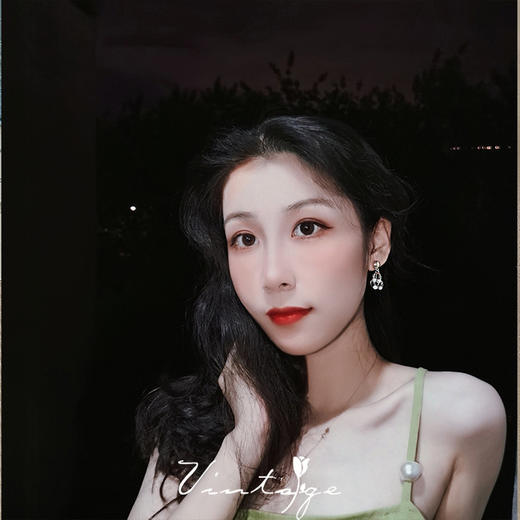 【法式奢华富贵风】灰色梦絮，复古耳饰小众，不对称灰色宝石珍珠耳环/耳夹 商品图1