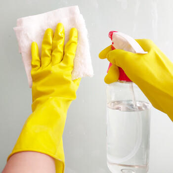 云洁橡胶手套洗碗家务清洁厨房洗衣商用胶皮手套灵巧4双大号防水防滑 商品图5