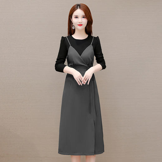 YWE 92B05小香风时尚假两件套装连衣裙 商品图1