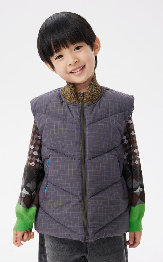 江南布衣童  22年秋款  无袖羽绒马甲  1M8C12140 商品图4
