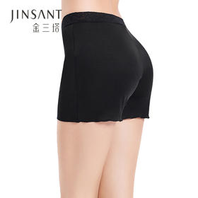 金三塔新品桑蚕丝内裤女中腰蕾丝安全裤防走光真丝内裤女   NZF8B910
