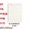 活页本替芯B5横线9孔80克纸90张21行1包 商品缩略图1