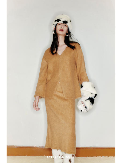 【朋克奶牛】环保皮草造型绒绒帽/22ZB07 商品图2