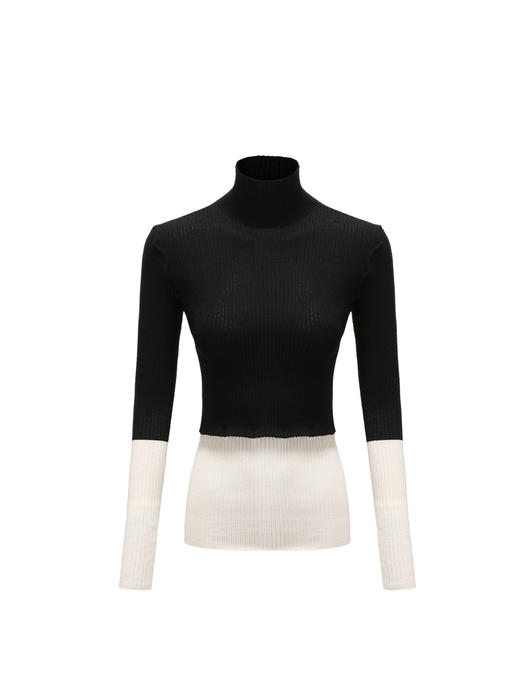 【玩趣积木】袖身衣摆可拆卸多种穿法高领羊绒上衣/220039 商品图4