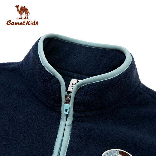 小骆驼儿童抓绒衣女童摇粒绒外套秋冬季新款加厚男童外套上衣 DR32263801 商品图3