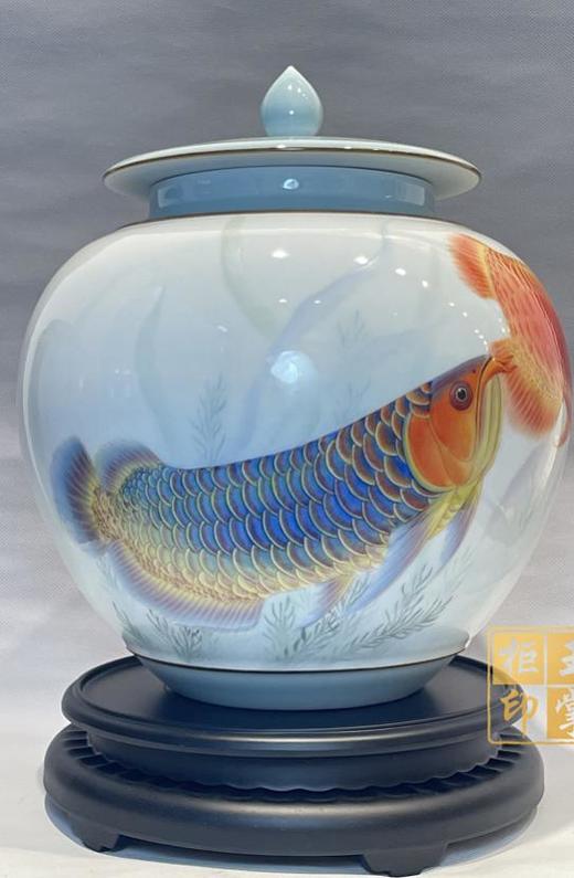 珐琅彩茶叶罐《龙翔浅底》 商品图0