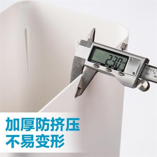 茶花弹盖式窄边垃圾桶家用卫生间带盖圾垃桶 商品图5