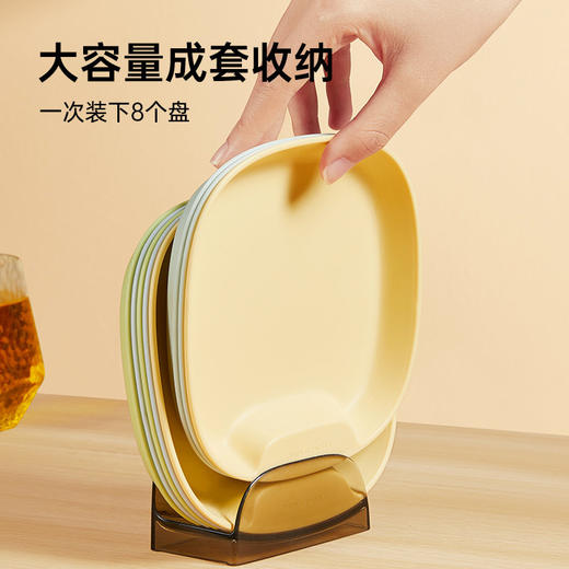 炊大皇吐骨碟家用吐骨盘套装加厚餐桌垃圾盘小吃盘塑料碟子零食盘九件套 商品图4