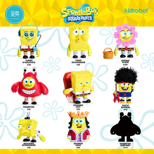 现货 Kidrobot 海绵宝宝 盲盒 系列2 商品图1