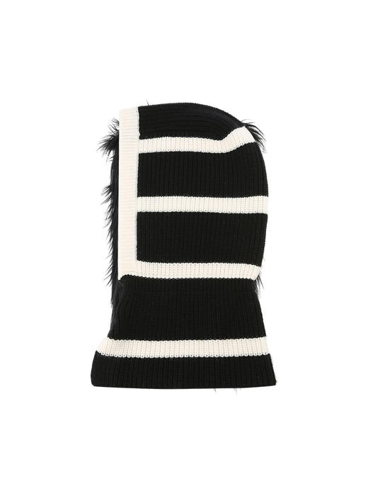 【滑雪章鱼】条纹撞色帽子围脖一体多功能针织帽/22ZB02 商品图4