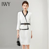 IWY/高端职业装连衣裙白色气质女神范前台美容师售楼部工作服套装Q12301 商品缩略图0