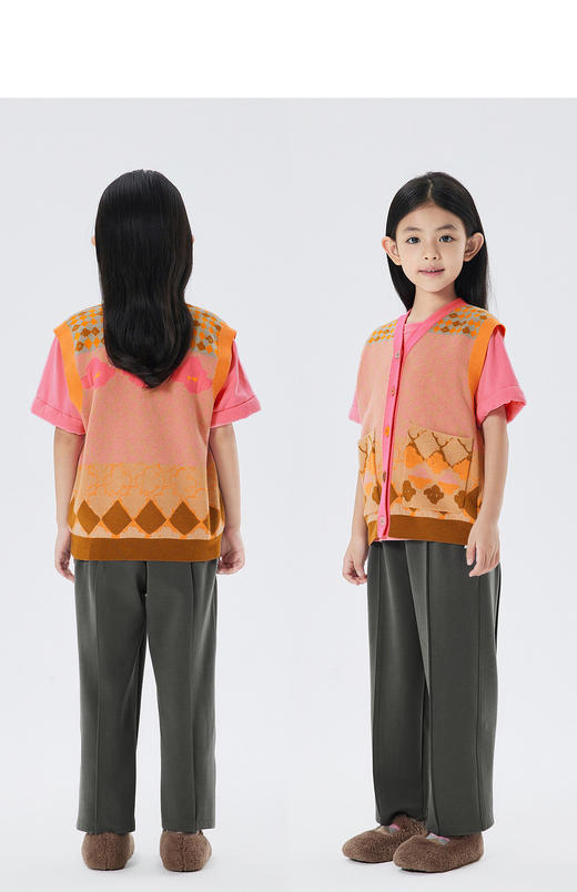 江南布衣童  22年秋款  宽松毛衫马甲  1M8311710 商品图9