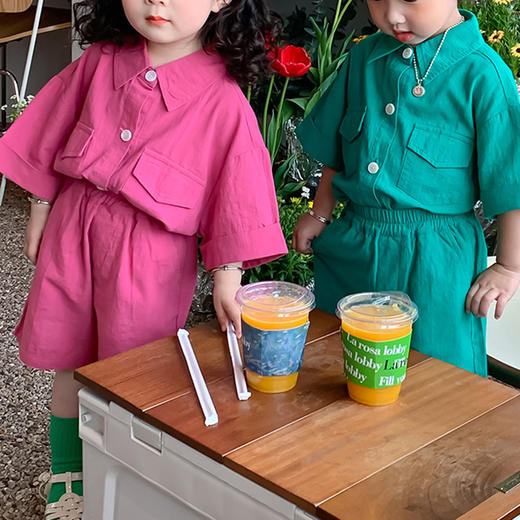 裁缝学苑TQ51 学院风童装纸样服装儿童衬衫+短裤子套装衣服打板图 商品图3