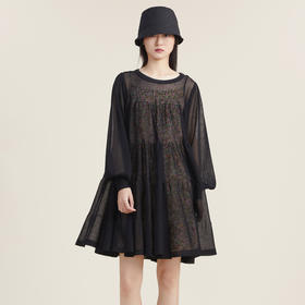 【高端系列】谜底2022秋复古两件式圆领套头针织连衣裙223GZ1308