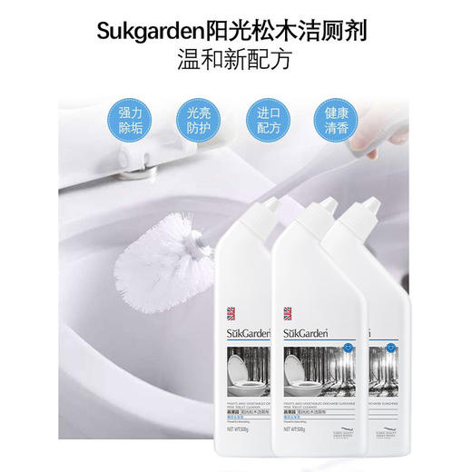 蔬果园阳光松木洁厕剂除垢马桶清洁剂500g*3瓶三联包-2243 商品图3