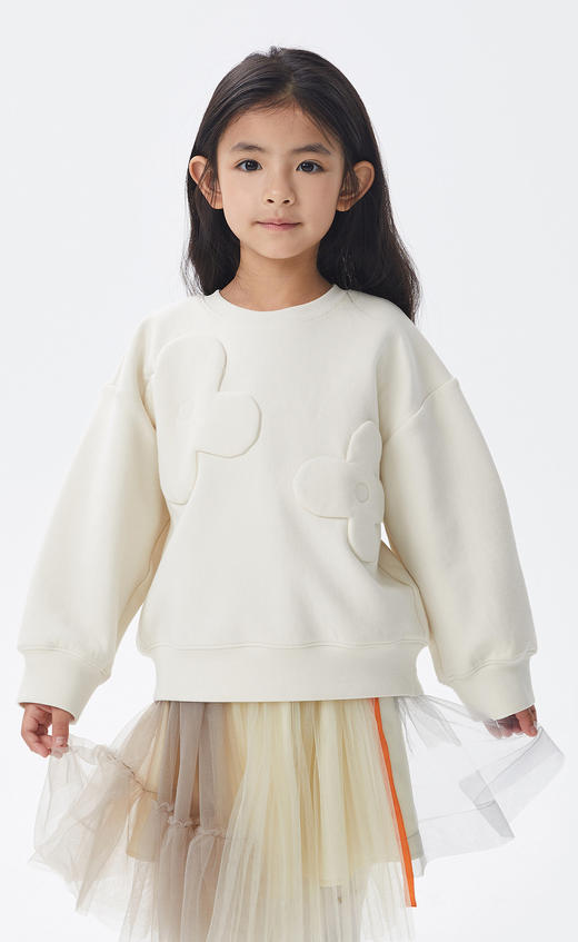 江南布衣童  22年秋款  棉质宽松无帽套头卫衣  1M8411900 商品图6