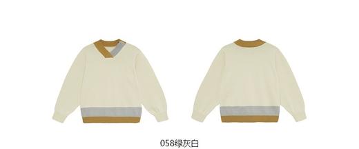 江南布衣童 22年秋款   V领棉质套头宽松长袖毛衫 1M8311750 商品图7