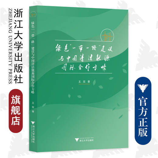 绿色“一带一路”建设与中国清洁能源国际合作方略/浙江大学出版社/王双 商品图0