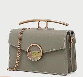 CHARLES&KEITHCK2-21200002-4链条翻盖单肩包鳄鱼纹酒神包女锁扣包