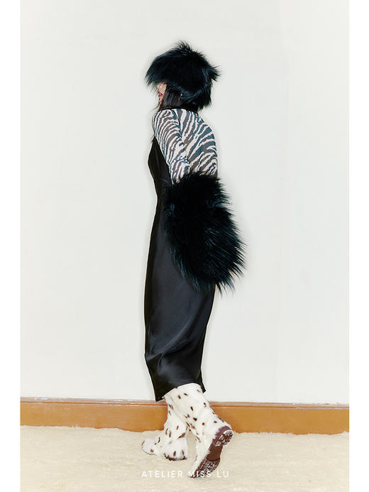 【游离】品牌定制峡谷斑马印花弹力网纱微透上衣/220031 商品图2