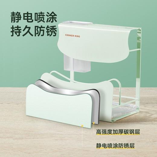 炊大皇刀架置物架厨房刀具置物架刀座砧板架免打孔菜刀架菜板锅盖架筷子筒厨房收纳架菜刀架 商品图4