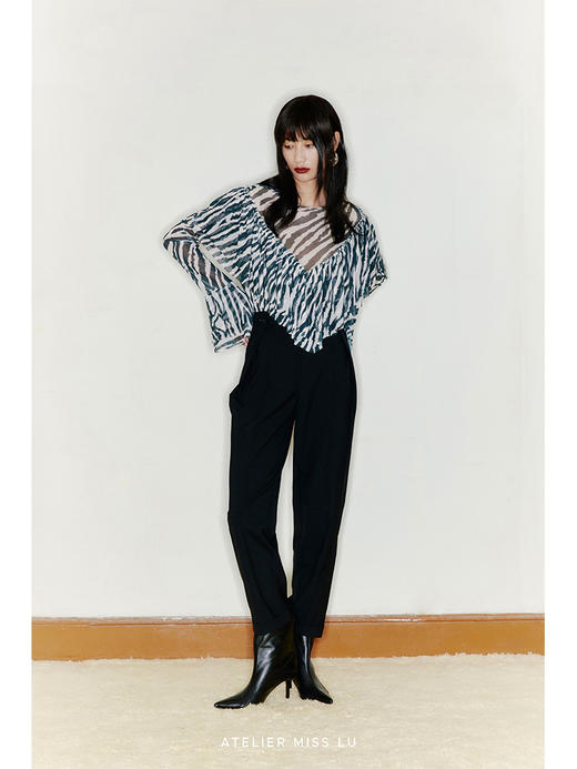 【折纸】天然绵羊毛纽扣设计两穿锥形纸袋裤/2200018A 商品图1