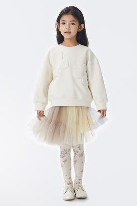 江南布衣童  22年秋款  网纱透明薄纱短款腰裙  1M8D12430