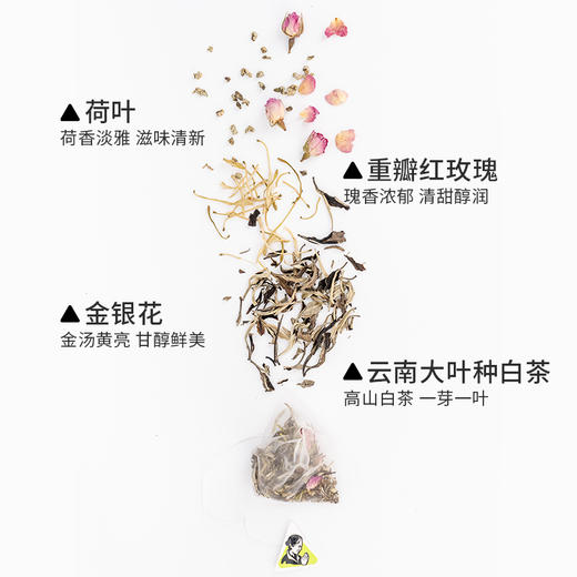 【120元3盒】茶妈妈袋袋泡·趣泡花茶·玫瑰白茶（30g） 商品图1