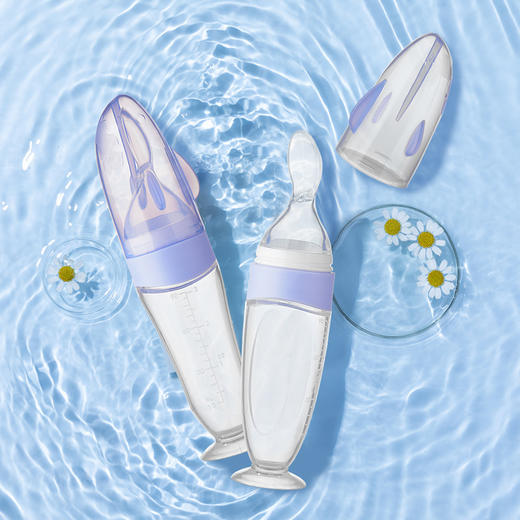 【米糊瓶婴儿硅胶奶瓶】挤压式辅食勺，米糊儿童辅食瓶，喂养器母婴用品 商品图3