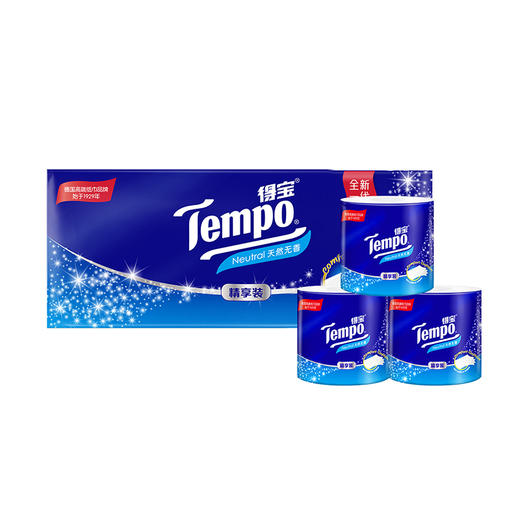 f『得宝Tempo』有芯卫卷135克4层天鹅湖无香10卷/提 商品图4