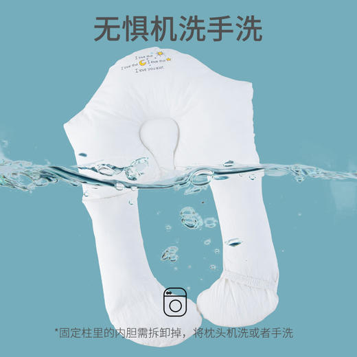 【人体工学凹槽设计 助力宝宝睡出好头型】婴儿定型枕透气安抚抱枕纠正头型护头睡新生儿宝宝防偏头扁头 商品图3