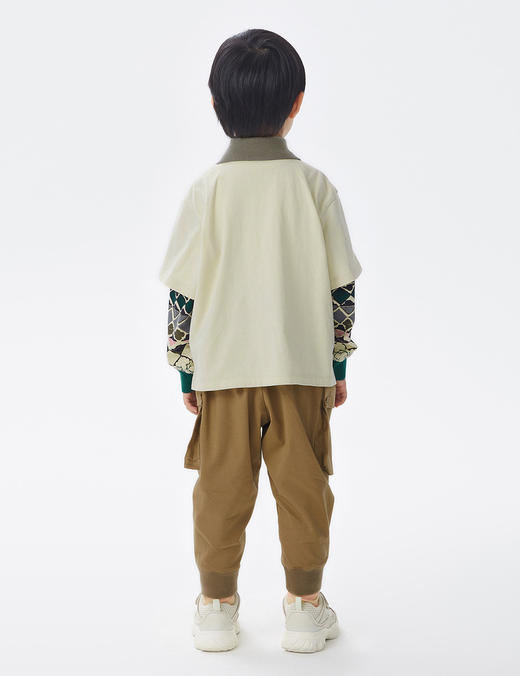 江南布衣童  22年秋款  大口袋束脚长裤  1M8E12620 商品图5