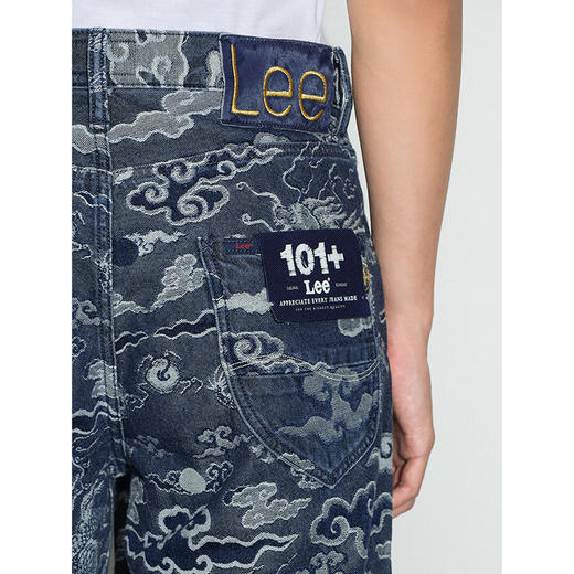 Lee宫廷文化“龙随型动”潮服彭于晏同款22秋冬新品中蓝男牛仔裤 商品图4