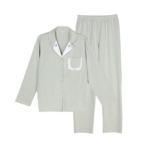 都市丽人好睡好眠女士正价棉质套装26支棉单面薄家居服长袖睡衣LH21H3 商品图3