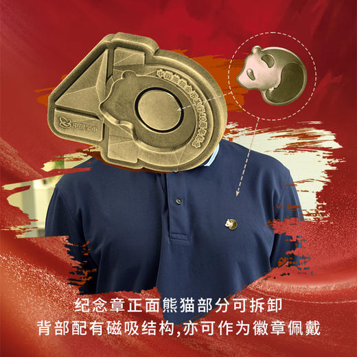 【上海金币】中国熊猫金币发行40周年异形纪念章 商品图3
