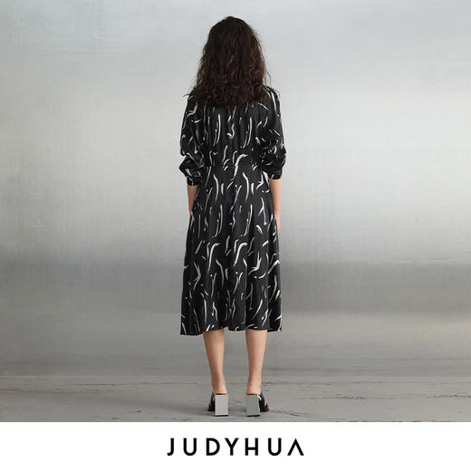 JUDYHUA 印染设计抽绳收腰连衣裙 商品图2