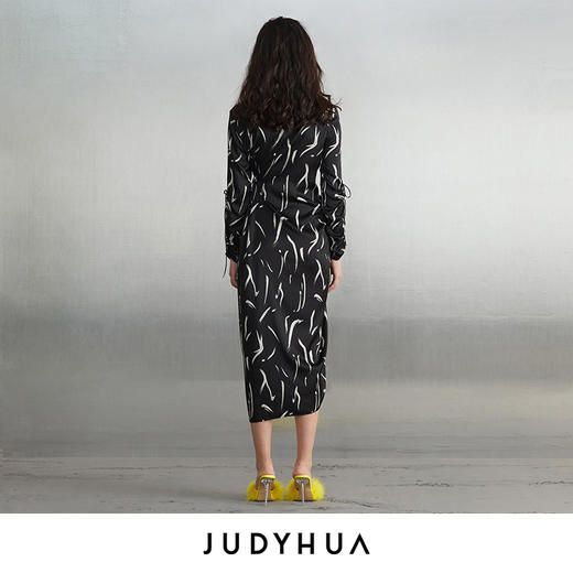 JUDYHUA 印染设计抽绳连衣裙 商品图2