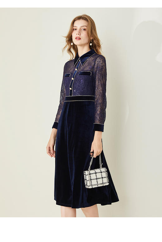 LC870斯尔丽瑟俪秋季新款气质优雅时尚连衣裙 商品图1