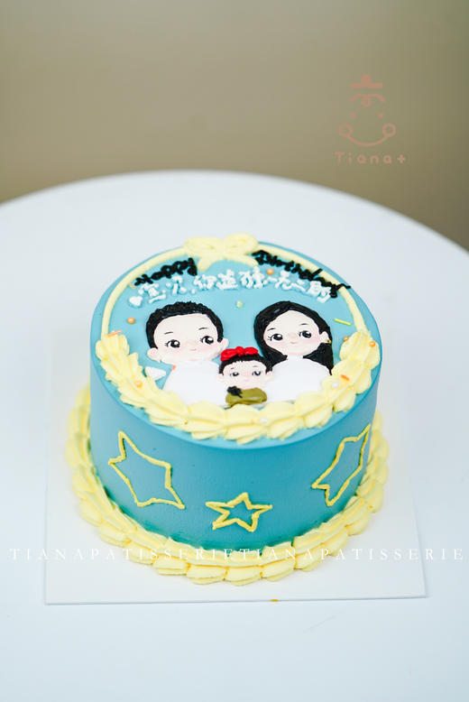 一家三口手绘 商品图0