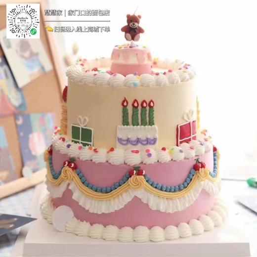 蛋糕定制—粉色复古蛋糕 商品图0